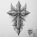 Tattoo design a traditional bow and quiver, s… – tattoo sketch (№1754002248_0, 31.07.2025 22:50) — tattoovalue.net