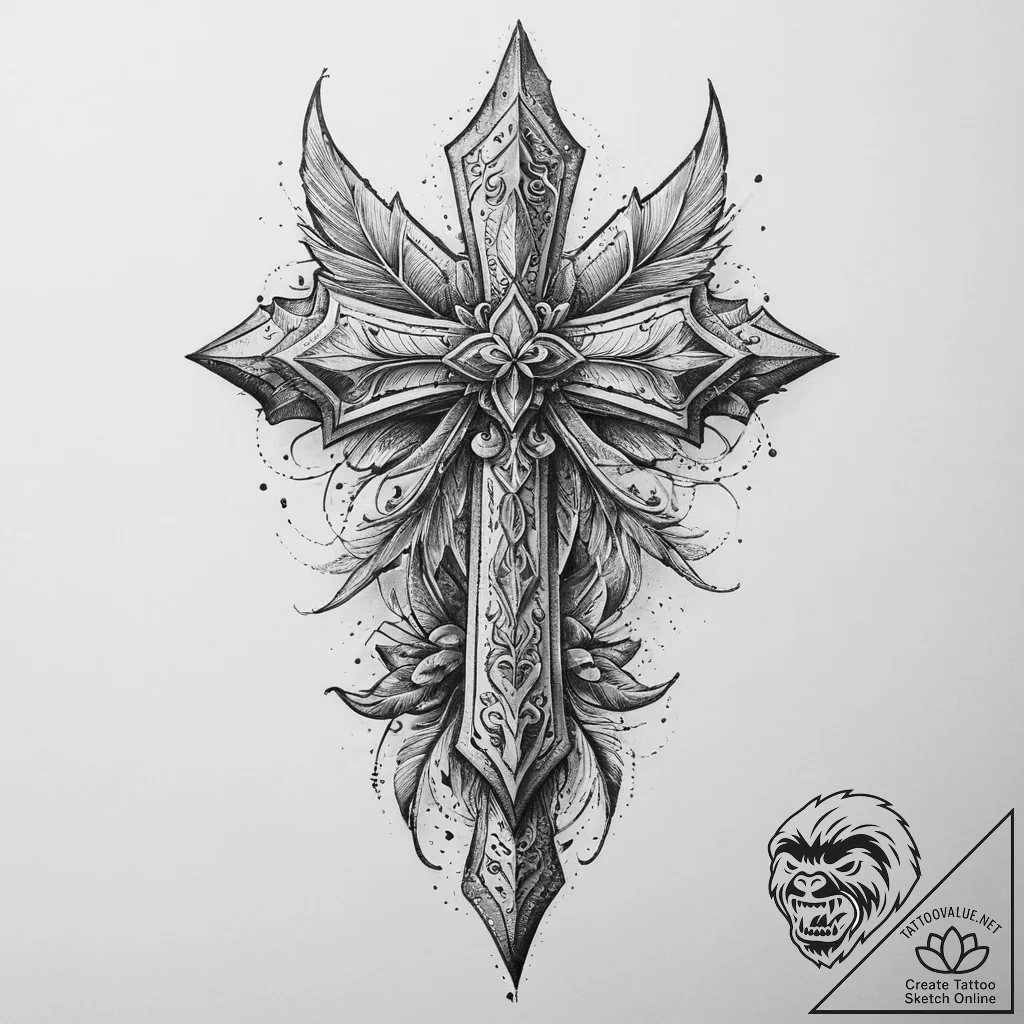 Tattoo design a traditional bow and quiver, s... - tattoo sketch (№1754002248_0, 31.07.2025 22:50) — tattoovalue.net