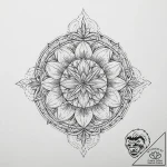 Tulip, ink illustration for tattoo, detailed… – tattoo sketch (№1754002642_0, 31.07.2025 22:57) — tattoovalue.net