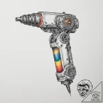 Robotic arm, tattoo sketch design, vibrant co… – tattoo sketch (№1754003429_0, 31.07.2025 23:10) — tattoovalue.net