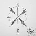 Tattoo sketch sagittarius’s arrow glyph, clea… – tattoo sketch (№1754003625_0, 31.07.2025 23:13) — tattoovalue.net