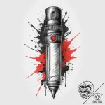 Tattoo sketch a tactical flashlight beam cutt… – tattoo sketch (№1754003822_0, 31.07.2025 23:17) — tattoovalue.net