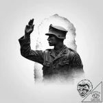 Tattoo sketch a silhouette of a soldier salut… – tattoo sketch (№1754004412_0, 31.07.2025 23:26) — tattoovalue.net