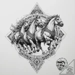 Tattoo sketch: a powerful image of dazhbog’s… – tattoo sketch (№1754004608_0, 31.07.2025 23:30) — tattoovalue.net