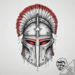 Tattoo sketch a roman centurion’s helmet, sym… – tattoo sketch (№1754004807_0, 31.07.2025 23:33) — tattoovalue.net