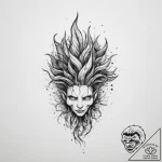 Mandrake root, concept art for tattoo, on a c… – tattoo sketch (№1754005202_0, 31.07.2025 23:40) — tattoovalue.net