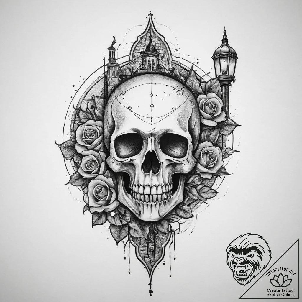 A grimy, graffiti-covered wall in a berlin al... - tattoo sketch (№1754005793_0, 31.07.2025 23:49) — tattoovalue.net