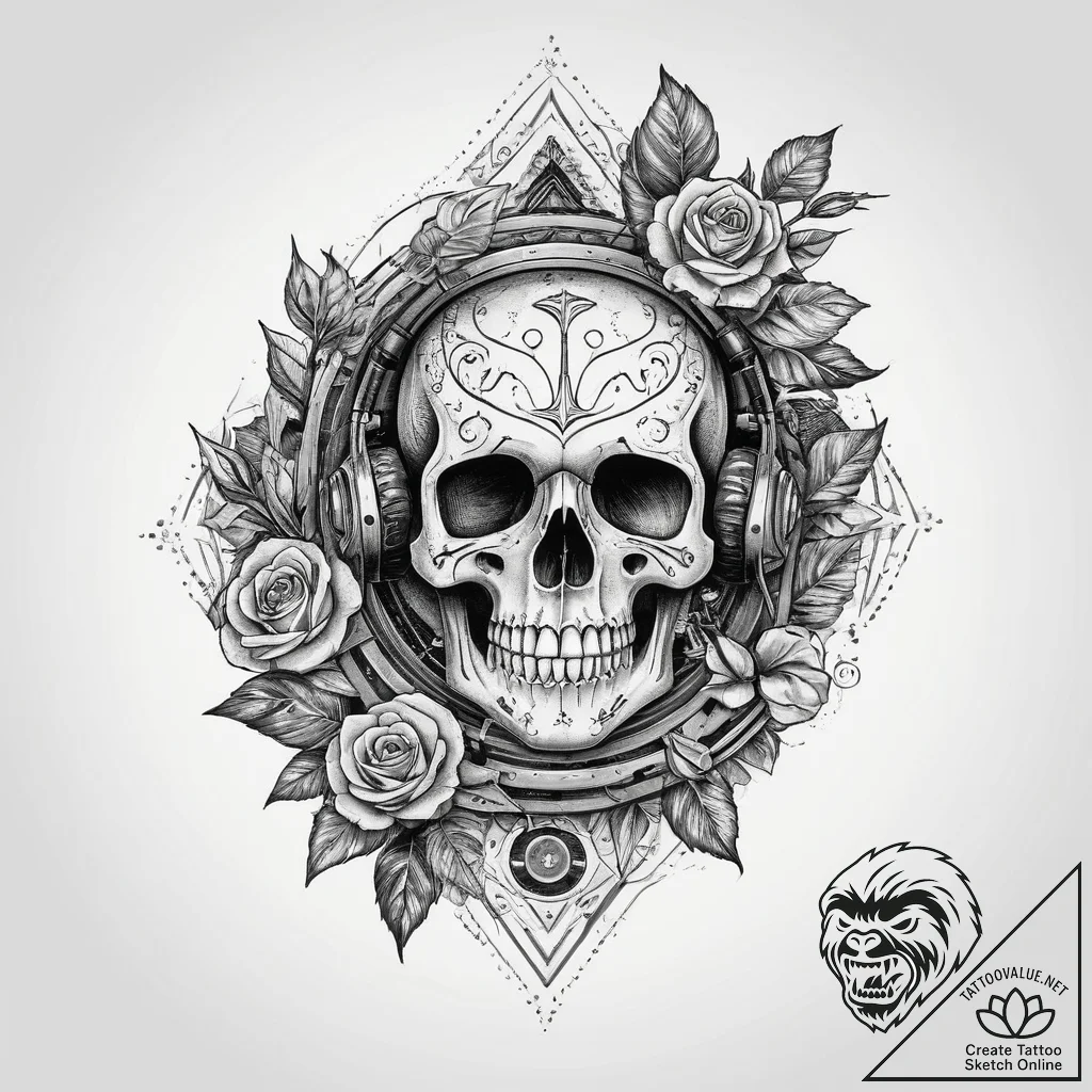 Tattoo sketch a powerful image of a generic m... - tattoo sketch (№1754007770_0, 01.08.2025 00:22) — tattoovalue.net