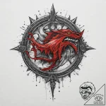 A house sigil from game of thrones (e.g., sta… – tattoo sketch (№1754007967_0, 01.08.2025 00:26) — tattoovalue.net