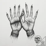 Tattoo design a hand reaching out to another,… – tattoo sketch (№1754009348_0, 01.08.2025 00:49) — tattoovalue.net