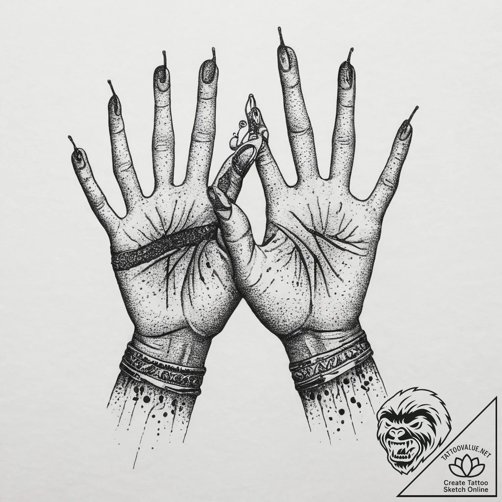 Tattoo design a hand reaching out to another,... - tattoo sketch (№1754009348_0, 01.08.2025 00:49) — tattoovalue.net