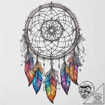 Tattoo design: a dreamcatcher design with a l… – tattoo sketch (№1754009547_0, 01.08.2025 00:52) — tattoovalue.net