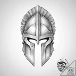 Spartan helmet – tattoo sketch (№1754009942_0, 01.08.2025 00:59) — tattoovalue.net