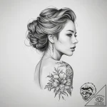 Tattoo design a subtle line accentuating the… – tattoo sketch (№1754010140_0, 01.08.2025 01:02) — tattoovalue.net