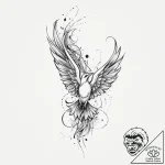 Tattoo design a fluid, abstract representatio… – tattoo sketch (№1754013497_0, 01.08.2025 01:58) — tattoovalue.net