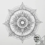 Tattoo design a celestial map with a single,… – tattoo sketch (№1754013693_0, 01.08.2025 02:01) — tattoovalue.net