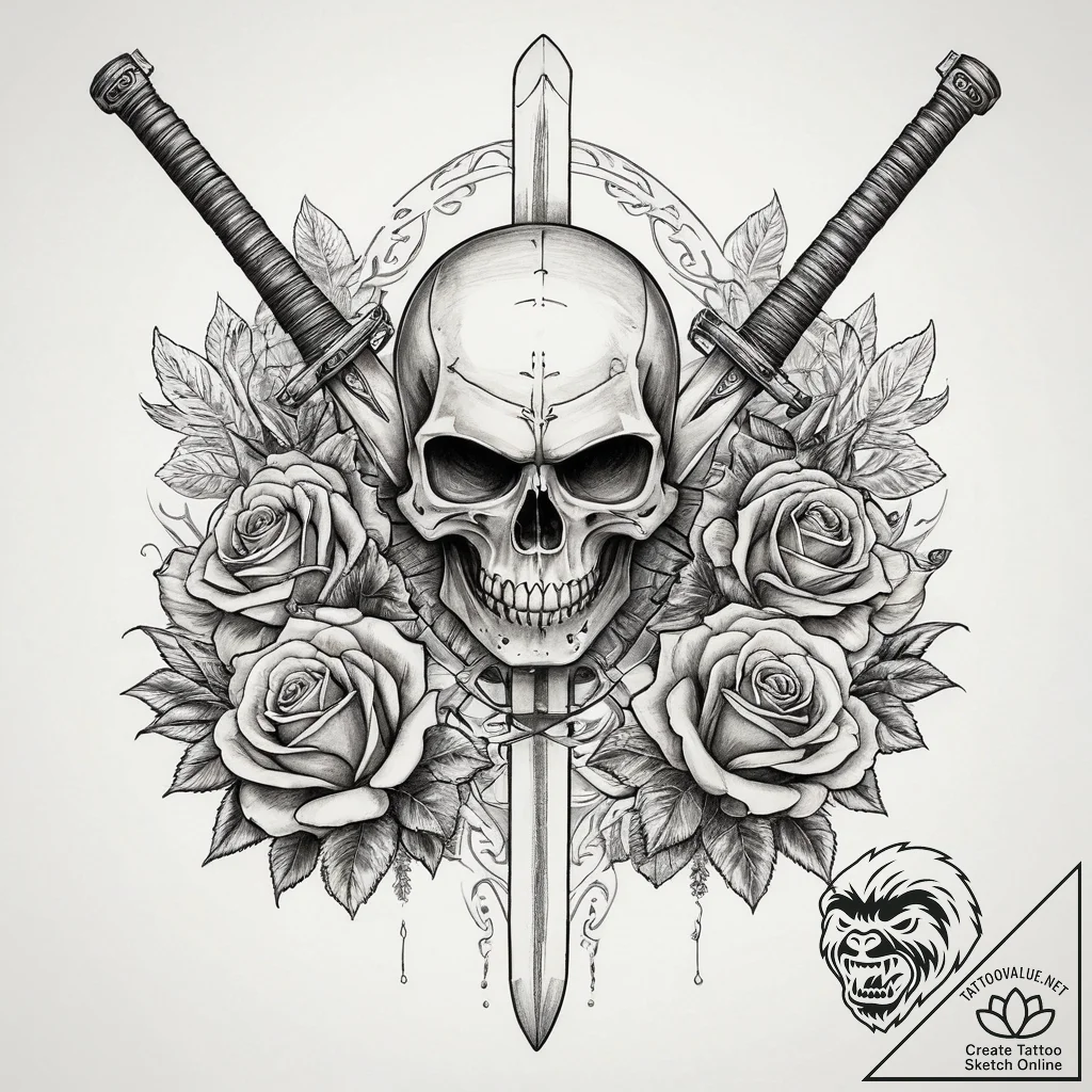 Tattoo design a detailed depiction of a speci... - tattoo sketch (№1754013891_0, 01.08.2025 02:04) — tattoovalue.net