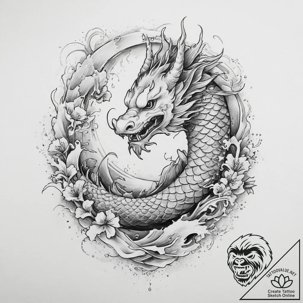 Spruce, tattoo sketch design, on a clean whit... - tattoo sketch (№1754014882_0, 01.08.2025 02:21) — tattoovalue.net