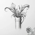 A pitcher plant, artistic tattoo sketch, fine… – tattoo sketch (№1754019250_0, 01.08.2025 03:34) — tattoovalue.net