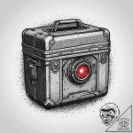 Tattoo design a stylized “ammo box” icon with… – tattoo sketch (№1754019650_0, 01.08.2025 03:40) — tattoovalue.net