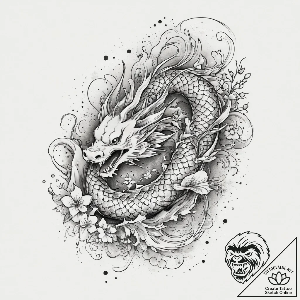 Web, tattoo line art, on a clean white paper,... - tattoo sketch (№1754020046_0, 01.08.2025 03:47) — tattoovalue.net