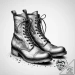 Tattoo design a combat boot print in mud or d… – tattoo sketch (№1754020638_0, 01.08.2025 03:57) — tattoovalue.net