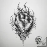 Tattoo sketch a mythological creature’s power… – tattoo sketch (№1754021233_0, 01.08.2025 04:07) — tattoovalue.net