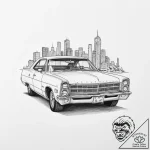 The view from inside a car at a drive-in movi… – tattoo sketch (№1754021431_0, 01.08.2025 04:10) — tattoovalue.net