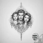 р сѓрѕр° р рѕрґ (rod, ancestry, kin, family,… – tattoo sketch (№1754022223_0, 01.08.2025 04:23) — tattoovalue.net