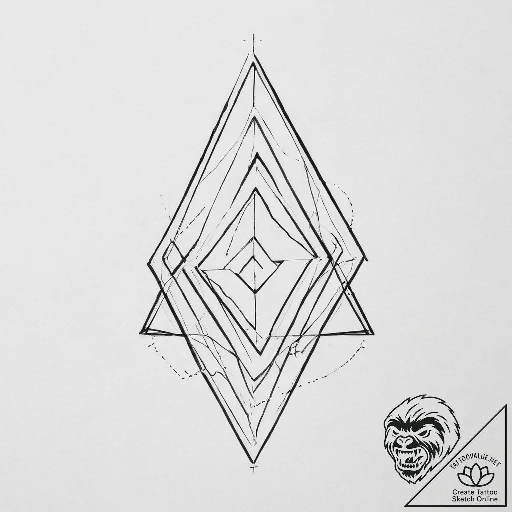 103. tattoo sketch: "opora" rune as part of a... - tattoo sketch (№1754024606_0, 01.08.2025 05:03) — tattoovalue.net