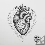 Tattoo sketch a realistic anatomical heart wi… – tattoo sketch (№1754025792_0, 01.08.2025 05:23) — tattoovalue.net