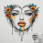 Tattoo sketch a pair of lips, slightly parted… – tattoo sketch (№1754026589_0, 01.08.2025 05:36) — tattoovalue.net