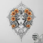 Tattoo sketch a zodiac symbol with a tiny, co… – tattoo sketch (№1754026984_0, 01.08.2025 05:43) — tattoovalue.net