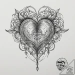 Heart, tattoo sketch design, neo traditional… – tattoo sketch (№1754028172_0, 01.08.2025 06:02) — tattoovalue.net