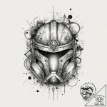 Tattoo sketch a stylized depiction of the cos… – tattoo sketch (№1754028566_0, 01.08.2025 06:09) — tattoovalue.net