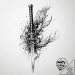 Tattoo sketch a katana or samurai sword pierc… – tattoo sketch (№1754029554_0, 01.08.2025 06:25) — tattoovalue.net