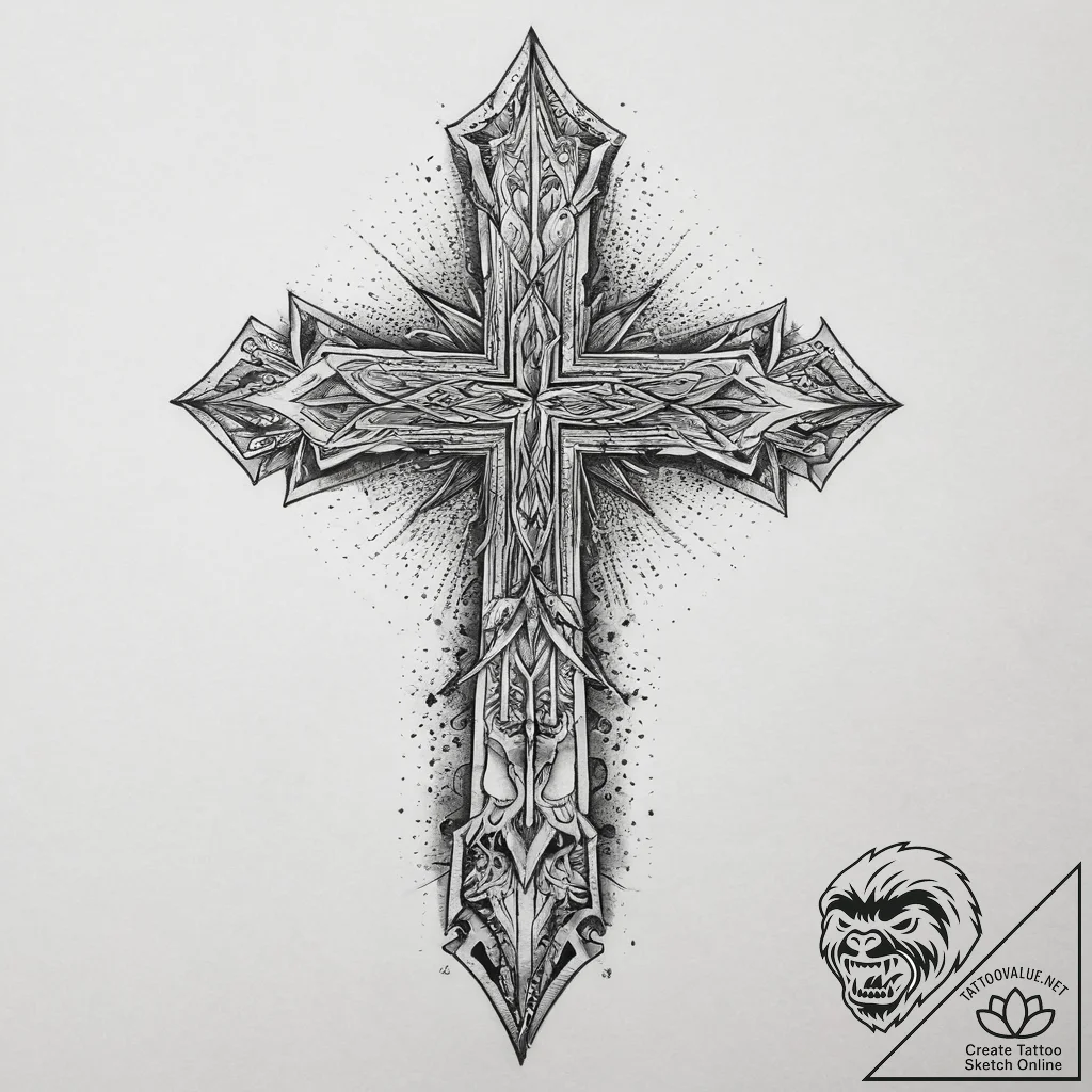 Tattoo sketch a stylized loading screen progr... - tattoo sketch (№1754031542_0, 01.08.2025 06:59) — tattoovalue.net