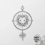 Tattoo design a minimalist zodiac symbol with… – tattoo sketch (№1754032931_0, 01.08.2025 07:22) — tattoovalue.net