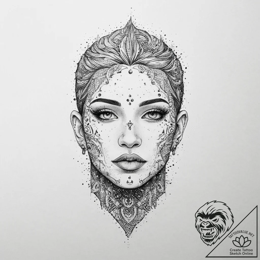 Tattoo design a pixelated character fading in... - tattoo sketch (№1754034116_0, 01.08.2025 07:41) — tattoovalue.net