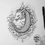 Tattoo design a zodiac animal with a subtle m… – tattoo sketch (№1754037889_0, 01.08.2025 08:44) — tattoovalue.net