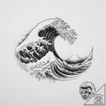 Tattoo design a traditional japanese wave pat… – tattoo sketch (№1754038088_0, 01.08.2025 08:48) — tattoovalue.net