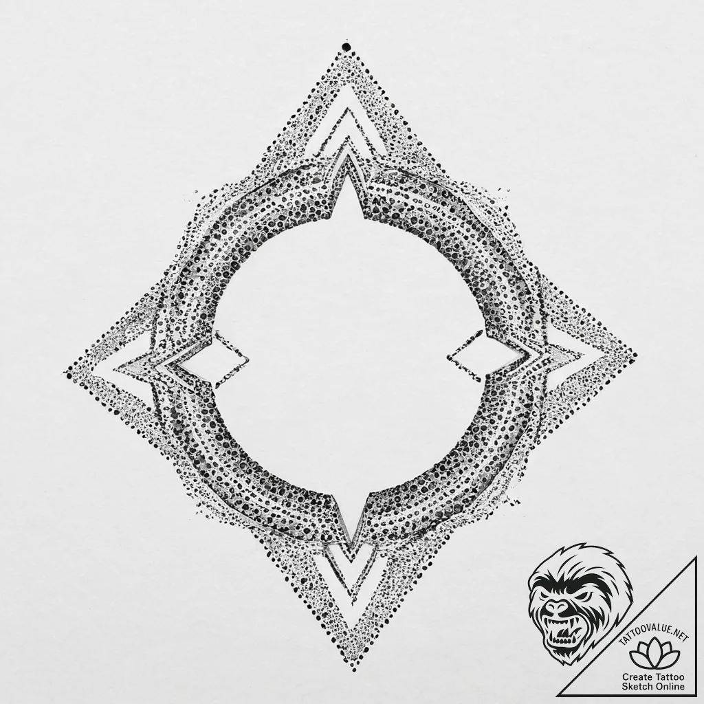 Strength (symbol), tattoo line art, dotwork s... - tattoo sketch (№1754038881_0, 01.08.2025 09:01) — tattoovalue.net