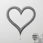 Tattoo sketch a heart made of a single contin… – tattoo sketch (№1754039476_0, 01.08.2025 09:11) — tattoovalue.net