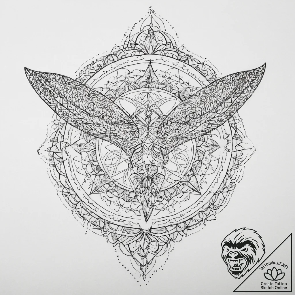 Whale, tattoo sketch design, geometric tattoo... - tattoo sketch (№1754039673_0, 01.08.2025 09:14) — tattoovalue.net