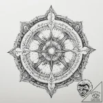 Tattoo sketch a zodiac glyph with a rough, ha… – tattoo sketch (№1754043729_0, 01.08.2025 10:22) — tattoovalue.net