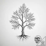 Tattoo sketch a tree with leaves for personal… – tattoo sketch (№1754044137_0, 01.08.2025 10:28) — tattoovalue.net