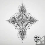 Tattoo sketch a “level up” icon with abstract… – tattoo sketch (№1754044368_0, 01.08.2025 10:32) — tattoovalue.net