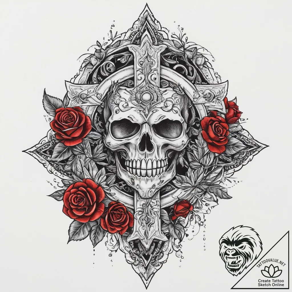Tattoo design: a scene of abundance and prosp... - tattoo sketch (№1754045780_0, 01.08.2025 10:56) — tattoovalue.net