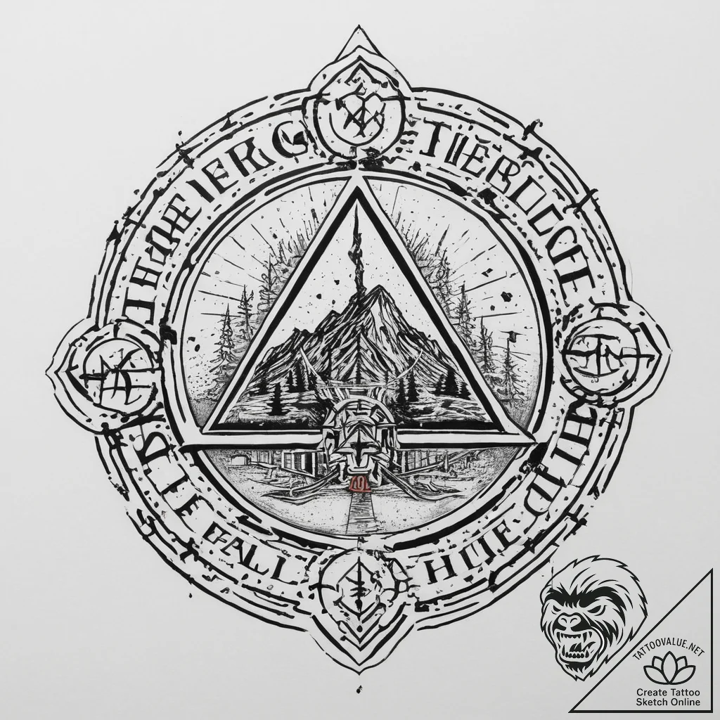 The hellfire club logo from stranger things,... - tattoo sketch (№1754047201_0, 01.08.2025 11:20) — tattoovalue.net
