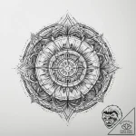 A sunbeam piercing through the canopy of a de… – tattoo sketch (№1754048220_0, 01.08.2025 11:37) — tattoovalue.net